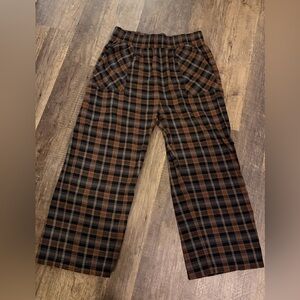 Plaid Brown and Black Pants
